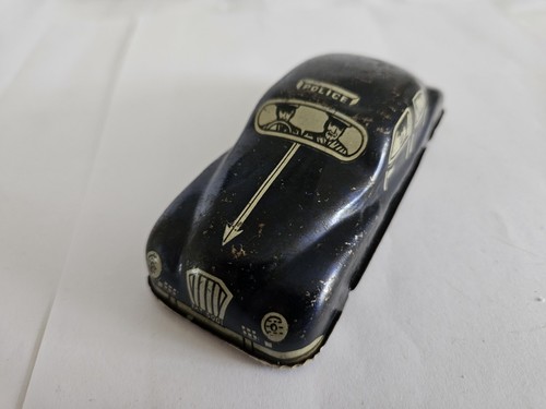 Vintage tin plate toy police - tin,