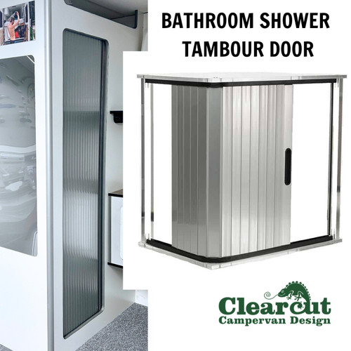 Bathroom tambour door kit - tambour,