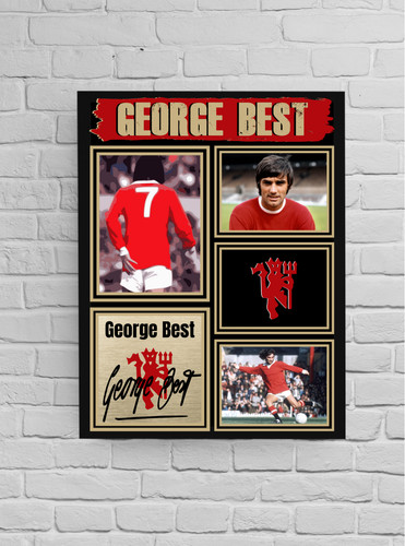 George best signed print - best,