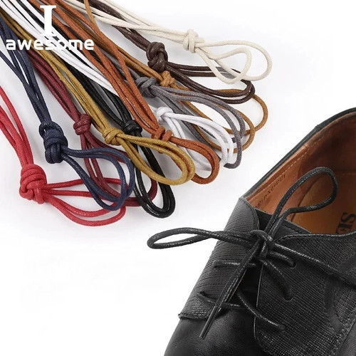 Waxed cotton round - cotton, shoelaces