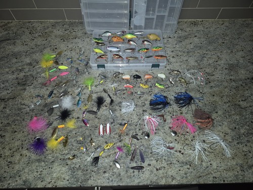 Large mixed fishing lure lot - large,