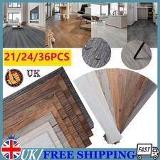 36 pack/5m² Floor Planks Tiles Self Adhesive Wood Effect Home PVC Vinyl Flooring