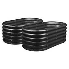 2x Galvanised Steel Raised