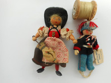 Antique dolls house dolls x 2