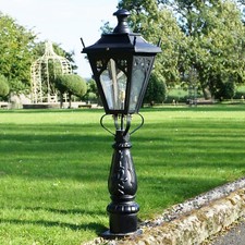 NEW 1m Cast Iron & Steel Gothic Driveway & Patio Lighting in Black