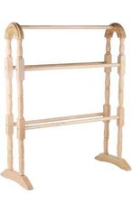 Wooden Towel Rail Brown Towel Holder Stand Multidry Rack Bathroom Kitchen 77cm