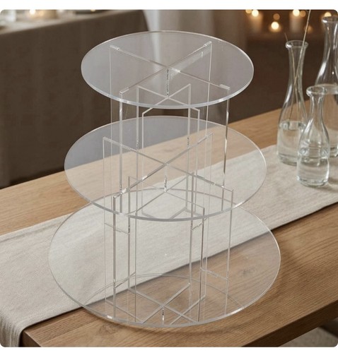 Tiere clear acrylic cake - 3x,