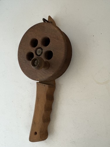 Vintage wooden ice fishing - wooden,