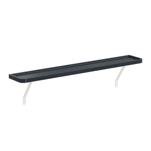 Curved radiator shelf with - shelf,