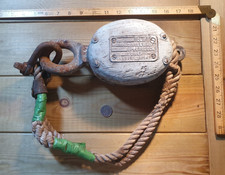 Vintage Wooden Block & Shackle