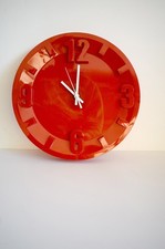 Guzzini clock -  red plastic