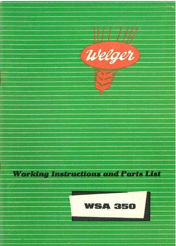 Welger baler wsa350 operators - wsa350,