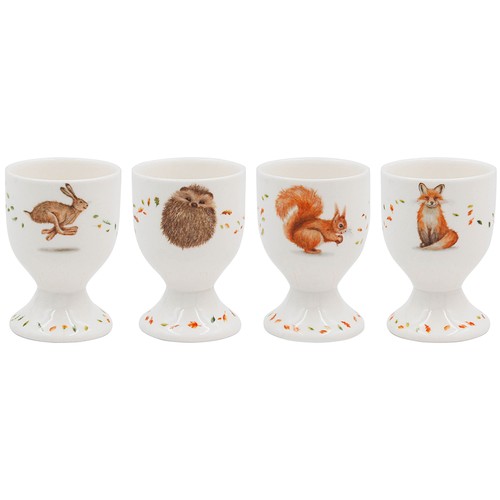 Egg cups set wildlife - cups, fine