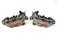 Brembo P4 30/34 Axial Brake Calipers (Pair) 40mm Mount in Titanium Finish