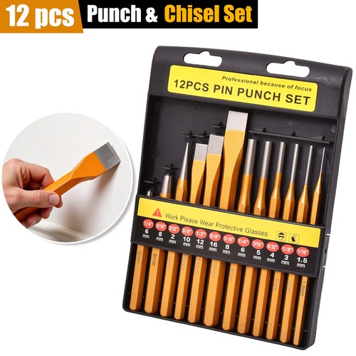 12x punch chisel set tool - punch,