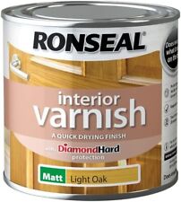 Ronseal Diamond Hard Interior Varnish Light Oak Matt 250ml