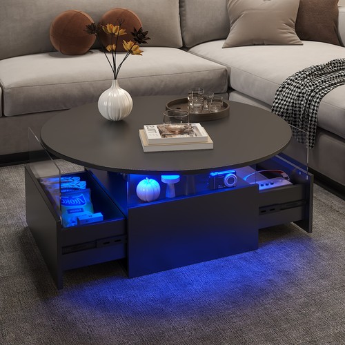Coffee table with led lights - table,