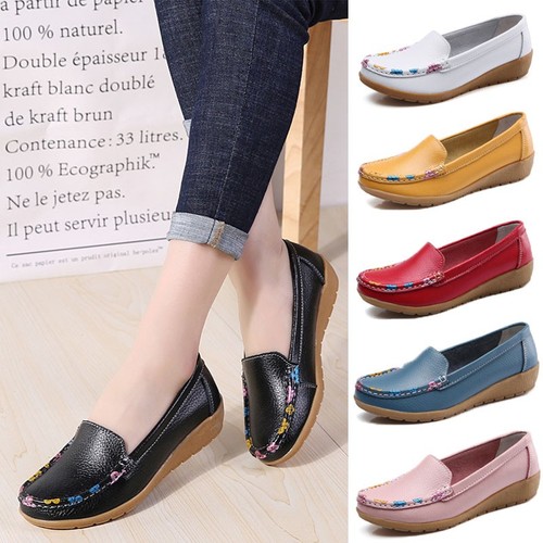 Ladies womens flats - slip, on