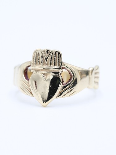 Solid gold claddagh ring 9ct - ring,