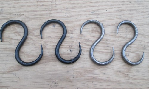 Medium antique iron hook - s,