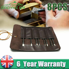 8PCS Tungsten Steel Stone Carving Sculpting Kit Carbide Hand Chisel Tool + A Bag