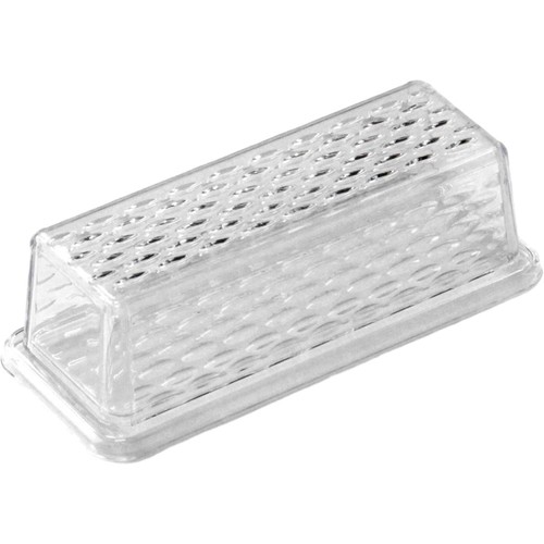 Clear plastic butter dish - clear, 7