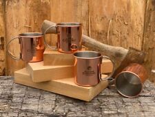 4 x Moscow Mule Mug Copper-Stainless Drinks Cocktail Party Camping Bar Metal Cup