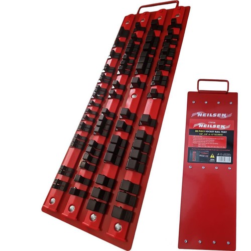 Neilsen 80pc socket rail tray - socket,