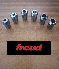 Freud Router Collet Set of 6 Collets (6mm, 8mm,12mm, 1/4", 3/8",1/2")