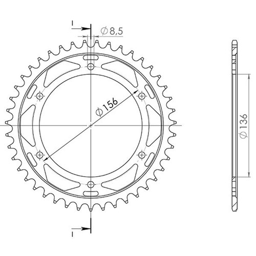 Steel crown p525 d43 - steel,