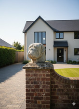 Dogue de bordeaux head stone