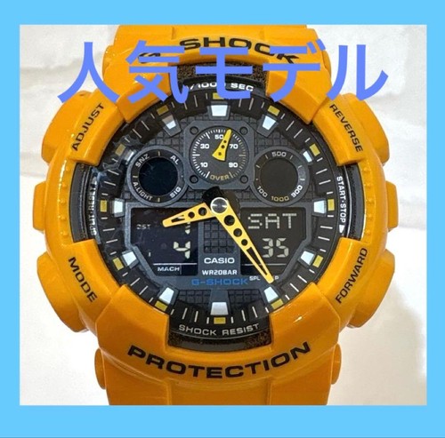Casio shock 100 yellow - g-shock, ga-100