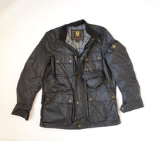 MINT | $695 BELSTAFF ROADMASTER BLACK JACKET 44 XS X SMALL WAXED COTTON ITALY
