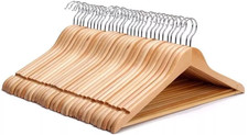10 x WOODEN COAT HANGERS SUIT