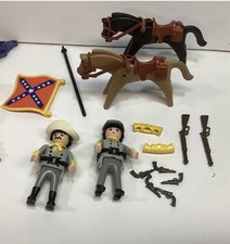 Playmobil Set 3783 Mounted Rebels Western Confederate Soldiers Civil War