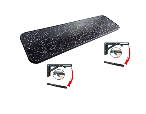 Long black sparkle folding - sparkle,