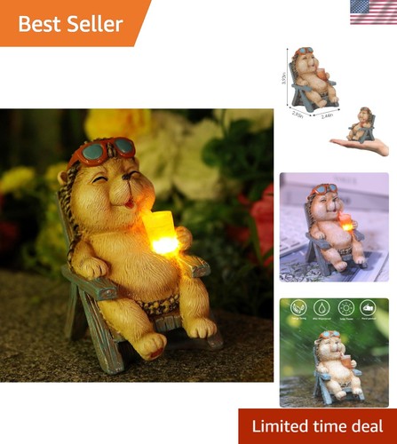 Whimsical solar hedgehog decor - solar,