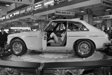 A model poses in the passenger