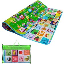 200X180CM KIDS CRAWLING 2 SIDE PLAY MAT EDUCATIONAL GAME SOFT FOAM PICNIC CARPET