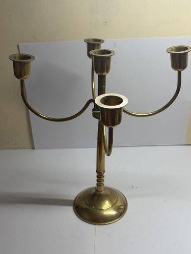 Vintage brass arm - brass, 5‑arm