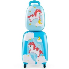 2Pcs 12" 16" ABS Kids Suitcase