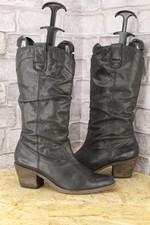 VINTAGE Y2K PULL WESTERN COWBOY BOOTS SIZE 4 / 37 BY FAITH USED CON