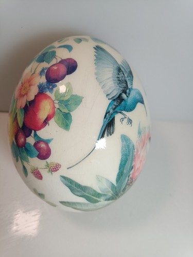 Hand painted ostrich egg - ostrich,