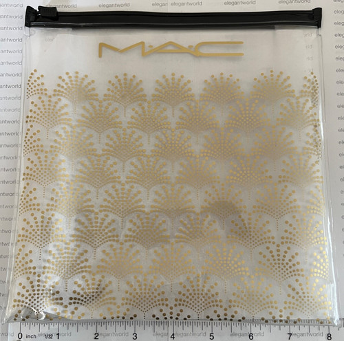 Mac cosmetics clear gold zip - clear,