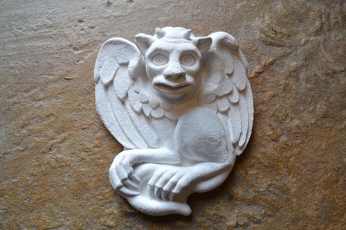 Gargoyle plaster relief - gargoyle,