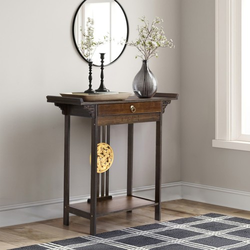 Vintage narrow desk table - narrow,