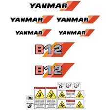 Decal Sticker Set Yanmar B12 Digger Excavator Decal Set