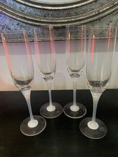 4x Rosenthal Studio-Linie White Stem Champagne Flute 24.6cm