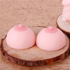 2ps Joke Funny Boobs Squeeze Stress Relieving Breast Ball Toy Free Shipping
