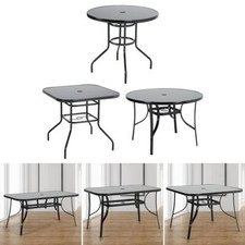 Metal Legs Glass Top Table for
